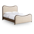  Meridian Arvada Cream Vegan Leather Upholstered Queen Bed IMAGE 1