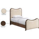  Meridian Arvada Cream Vegan Leather Upholstered Twin Bed IMAGE 8