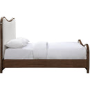  Meridian Arvada Beige Linen Textured Fabric Upholstered King Bed IMAGE 3