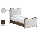  Meridian Arvada Beige Linen Textured Fabric Upholstered Twin Bed IMAGE 8