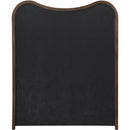  Meridian Arvada Brown Linen Textured Fabric Upholstered Twin Bed IMAGE 4