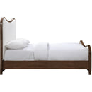  Meridian Arvada Cream Linen Textured Fabric Upholstered King Bed IMAGE 3