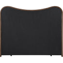  Meridian Arvada Cream Linen Textured Fabric Upholstered Queen Bed IMAGE 4