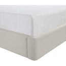  Meridian Kendall Beige Linen Textured Fabric Upholstered Full Bed IMAGE 8