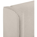  Meridian Kendall Beige Linen Textured Fabric Upholstered Full Bed IMAGE 9