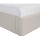  Meridian Kendall Beige Linen Textured Fabric Upholstered Twin Bed IMAGE 8