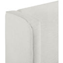  Meridian Kendall Cream Linen Textured Fabric Upholstered King Bed IMAGE 9