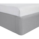 Meridian Kendall Grey Linen Textured Fabric Upholstered Queen Bed IMAGE 8