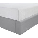  Meridian Kendall Grey Linen Textured Fabric Upholstered Twin Bed IMAGE 8