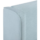  Meridian Kendall Light Blue Linen Textured Fabric Upholstered Full Bed IMAGE 9