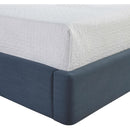  Meridian Kendall Navy Linen Textured Fabric Upholstered Full Bed IMAGE 8