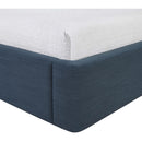  Meridian Kendall Navy Linen Textured Fabric Upholstered Twin Bed IMAGE 8