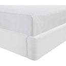  Meridian Kendall White Linen Textured Fabric Upholstered Full Bed IMAGE 8