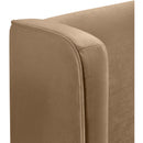  Meridian Kendall Beige Velvet Upholstered Full Bed IMAGE 7