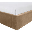  Meridian Kendall Beige Velvet Upholstered Twin Bed IMAGE 6