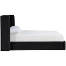 Meridian Kendall Black Velvet Upholstered Full Bed IMAGE 2