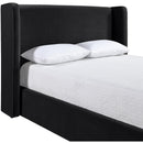  Meridian Kendall Black Velvet Upholstered Full Bed IMAGE 4