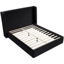  Meridian Kendall Black Velvet Upholstered King Bed IMAGE 5