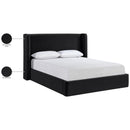  Meridian Kendall Black Velvet Upholstered Queen Bed IMAGE 10