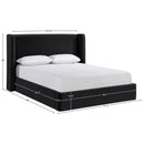  Meridian Kendall Black Velvet Upholstered Queen Bed IMAGE 9