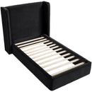  Meridian Kendall Black Velvet Upholstered Twin Bed IMAGE 5