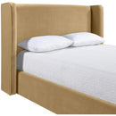  Meridian Kendall Camel Velvet Upholstered Full Bed IMAGE 4