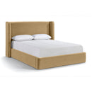  Meridian Kendall Camel Velvet Upholstered King Bed IMAGE 1