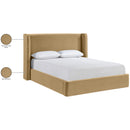  Meridian Kendall Camel Velvet Upholstered Queen Bed IMAGE 10