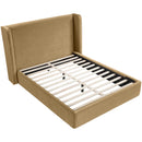  Meridian Kendall Camel Velvet Upholstered Queen Bed IMAGE 5