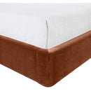  Meridian Kendall Cognac Velvet Upholstered Queen Bed IMAGE 6