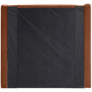  Meridian Kendall Cognac Velvet Upholstered Twin Bed IMAGE 3