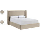 Meridian Kendall Cream Velvet Upholstered King Bed IMAGE 10