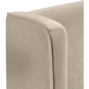  Meridian Kendall Cream Velvet Upholstered King Bed IMAGE 7