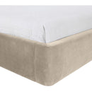  Meridian Kendall Cream Velvet Upholstered Twin Bed IMAGE 6