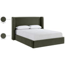  Meridian Kendall Green Velvet Upholstered Full Bed IMAGE 10