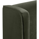  Meridian Kendall Green Velvet Upholstered King Bed IMAGE 7