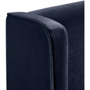  Meridian Kendall Navy Velvet Upholstered Queen Bed IMAGE 7