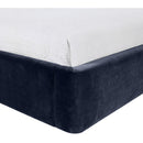  Meridian Kendall Navy Velvet Upholstered Twin Bed IMAGE 6