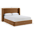  Meridian Kendall Saddle Velvet Upholstered King Bed IMAGE 9