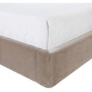  Meridian Kendall Taupe Velvet Upholstered Full Bed IMAGE 6