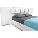  Meridian Bennet Cream Linen Textured Fabric Upholstered Full Bed IMAGE 11