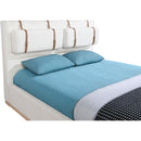  Meridian Bennet Cream Linen Textured Fabric Upholstered King Bed IMAGE 11