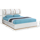  Meridian Bennet Cream Linen Textured Fabric Upholstered King Bed IMAGE 13