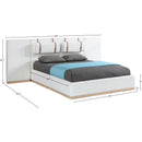  Meridian Bennet Cream Linen Textured Fabric Upholstered King Bed IMAGE 13