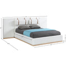  Meridian Bennet Cream Linen Textured Fabric Upholstered Queen Bed IMAGE 13