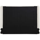  Meridian Chandra Cream Linen Textured Fabric Upholstered King Bed IMAGE 5