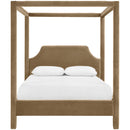  Meridian Dawson Beige Velvet Upholstered Full Bed IMAGE 3