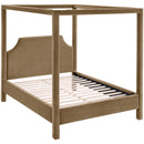  Meridian Dawson Beige Velvet Upholstered King Bed IMAGE 6