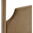  Meridian Dawson Beige Velvet Upholstered King Bed IMAGE 9