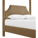  Meridian Dawson Beige Velvet Upholstered Queen Bed IMAGE 7
